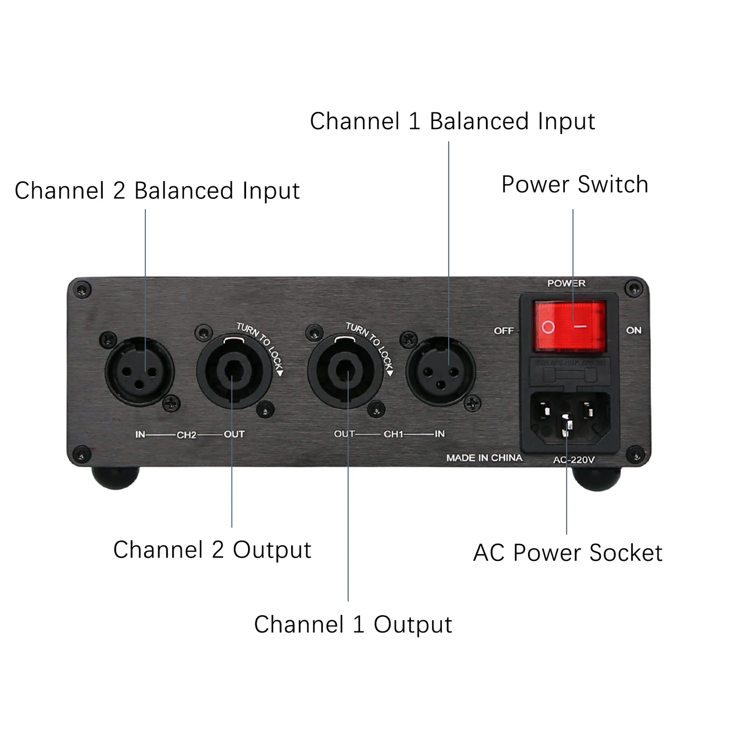 YJCO Leistungsverstärker Audiophiler Hochleistungs-Profi-Verstärker IRS2092 Zweikanal 500W*2 Klasse D Verstärker Integriertes Design – Detail 4