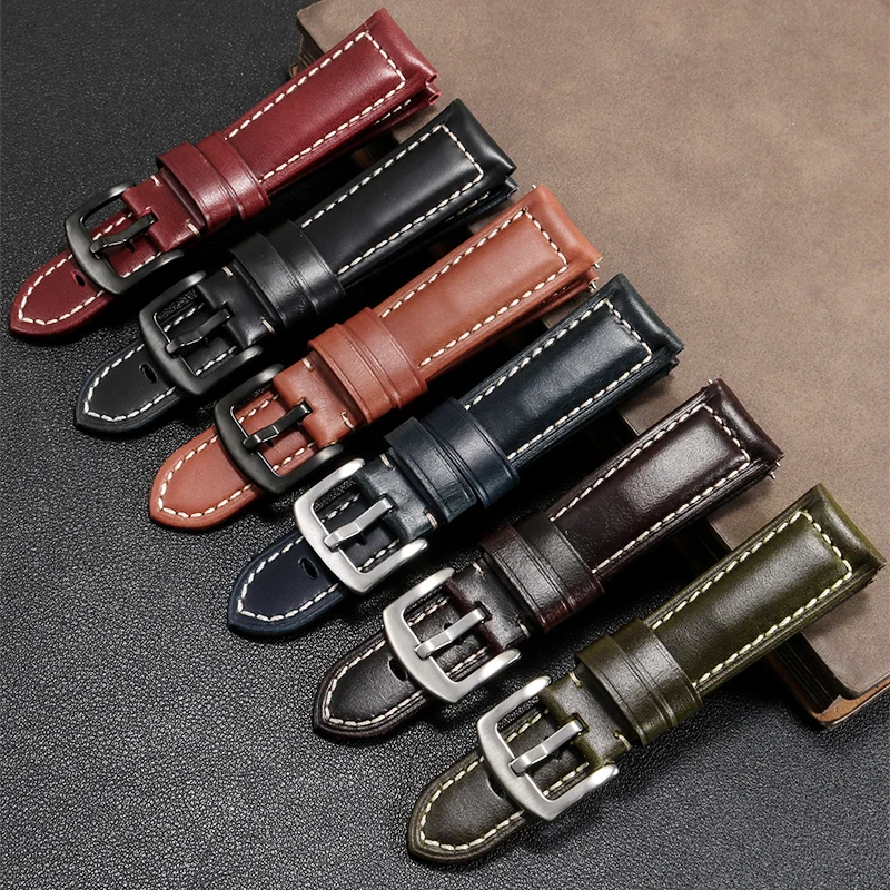 

Cowhide strap suitable for Huawei 4 3Pro Extraordinary Master GT3 series direct mouth retro leather strap 20/22mm
