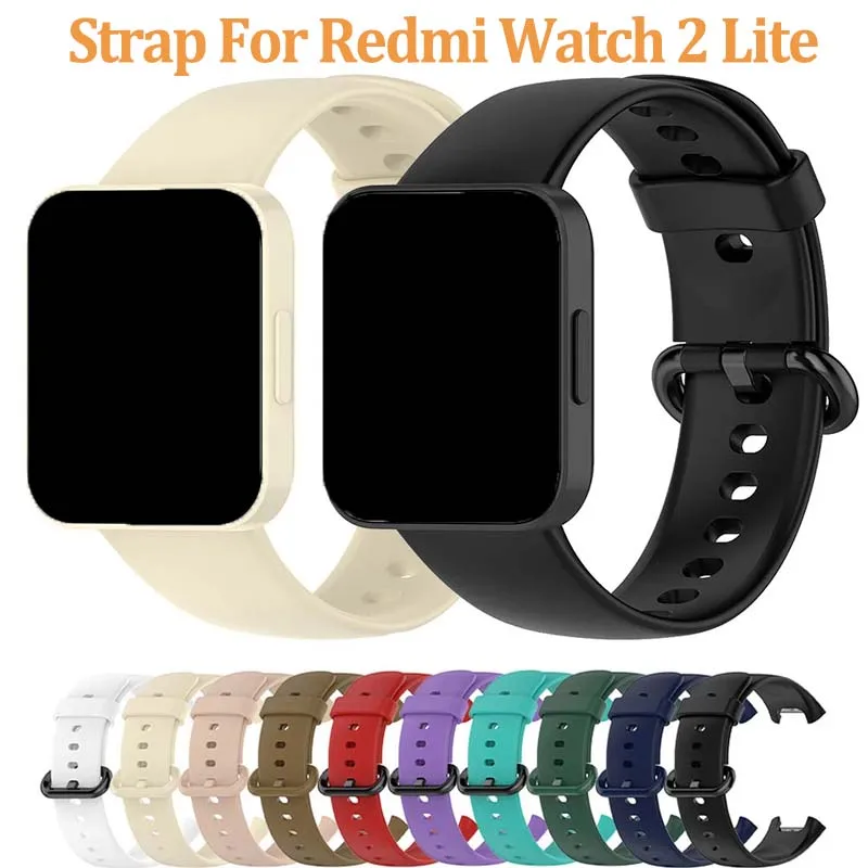 Pulseira de Silicone para Redmi Watch 2 Lite, Bracelete para Xiaomi Poco Watch