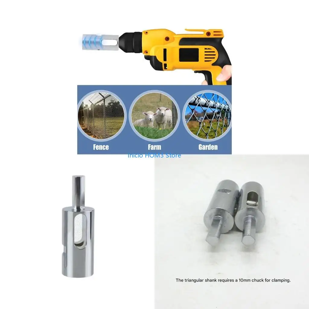 A5YD Professional Grade Steel Wire Twisting Tool Compatibles With Cordless Drill For Secure Tie Fence Wire Twisters
