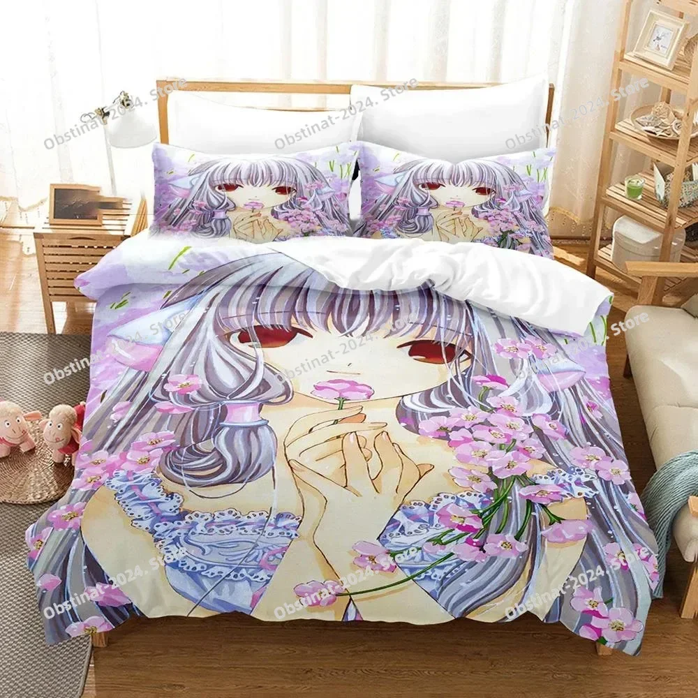 

3D Anime Chobits Chi Bedding Set Duvet Cover Full Queen King Size Pillowcase Bed Printed Bed Set Aldult Kid Bedroom Single Twin