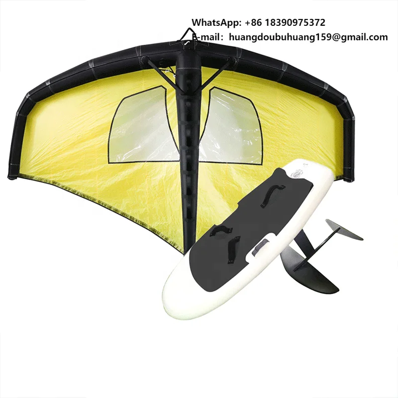 

Надувная доска для гидрофойлинга из ПВХ с карбоновым покрытием и технологией Drop Stitch, с кайтом