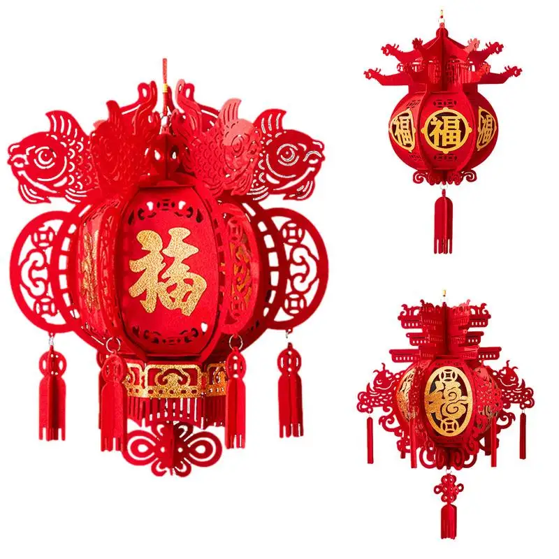 Chinese Lanterns Good Fortune Red Paper Lanterns New Year Festival Wedding Party Decoration Pendant Lantern Ornaments Home Decor