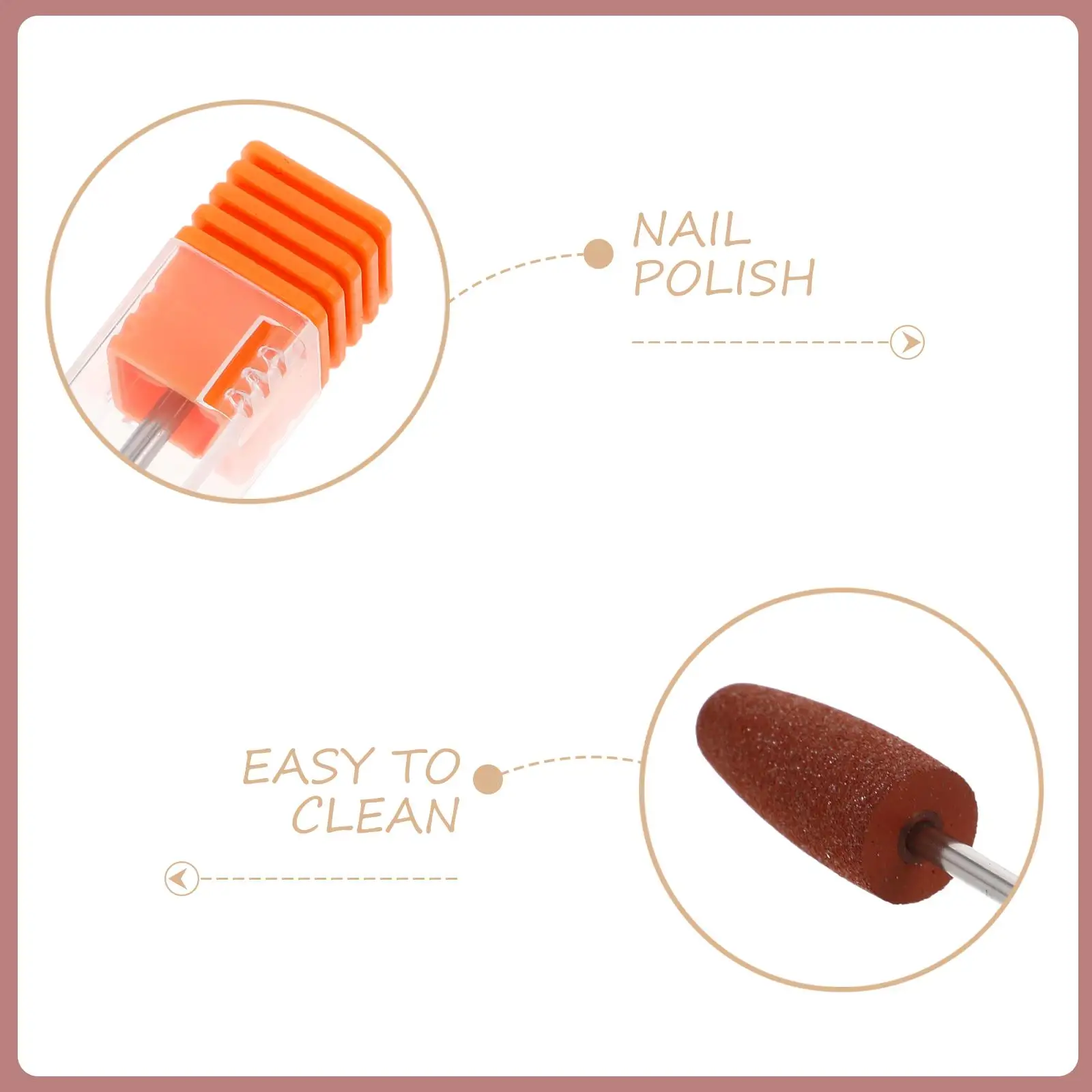 Cabeça de unha de silicone e arquivo brocas conjunto de ferramentas de manicure acessório de máquina profissional kit de brocas de unhas