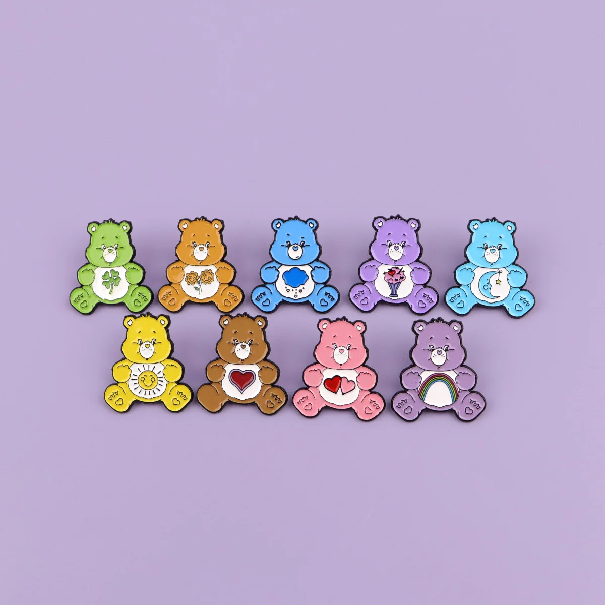 Enamel Pins Cartoon Bears Brooch Pines Lapel Pins Badge on Backpack Clothing Accessories Animal Jewelry Birthday Gift Decoration view 5