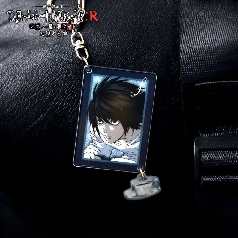 Periféricos de Anime Death Note llavero acrílico colgante mochila colgante llavero accesorio decorativo adorno colección regalo