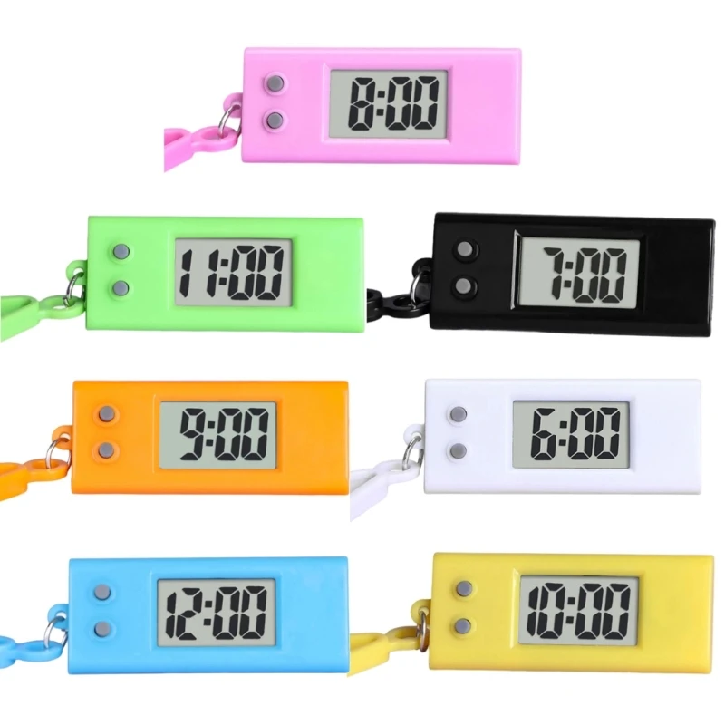 Portable Student Electronic Clock Keychain ABS Watch with Accurate Timekeeping Dropsale