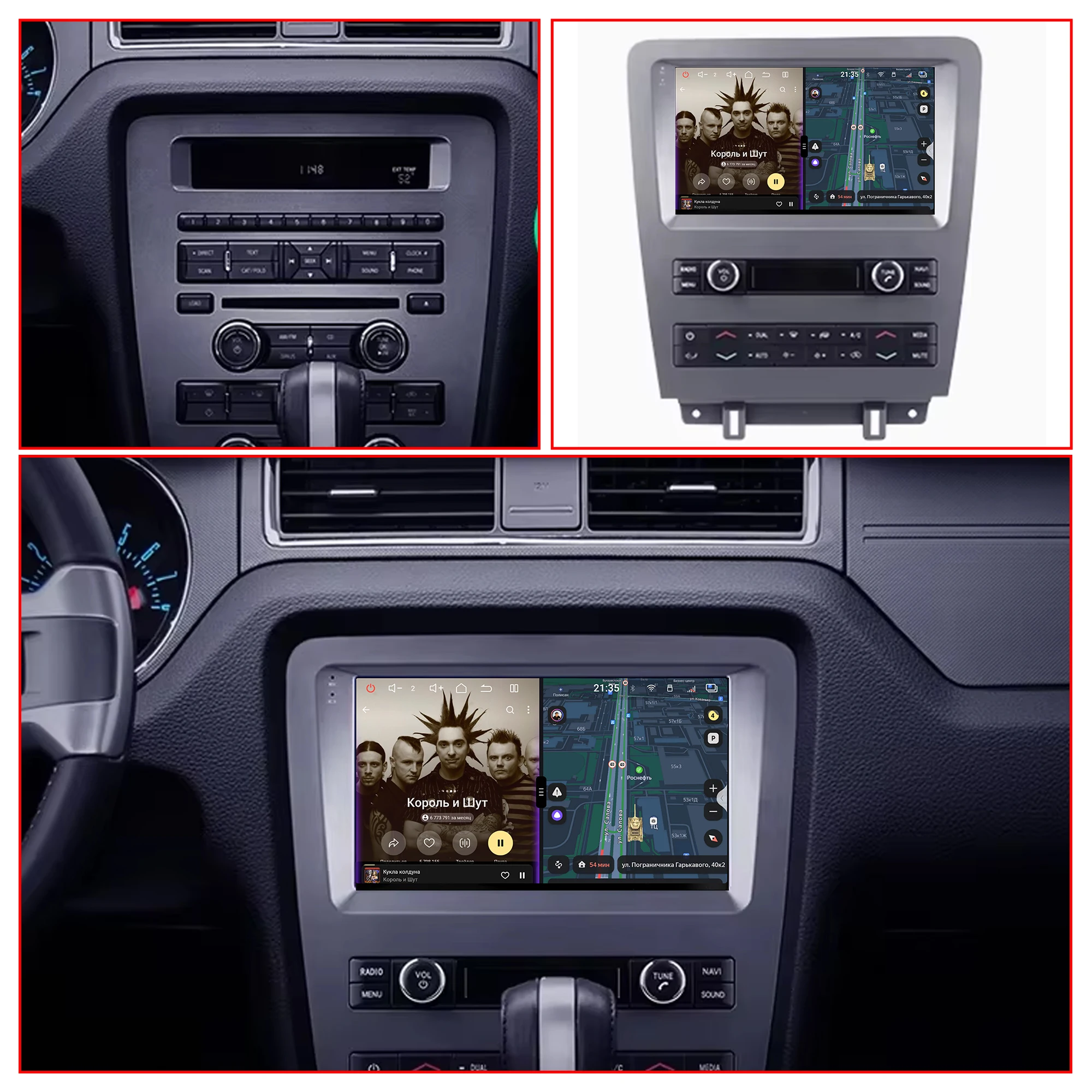 Redpower Crystal Sound 850 Pro Max Android Car Radio Player Screen for Ford Mustang 5 S-197 2009 - 2014 CarPlay Bluetooth Hi-Fi
