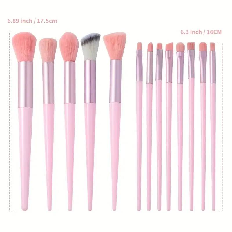 Conjunto de pincéis de maquiagem de 14 peças com liquidificador - Kit completo de rosto e olhos |   Escovas Sintéticas Premium + Esponja |   Pronto para presente