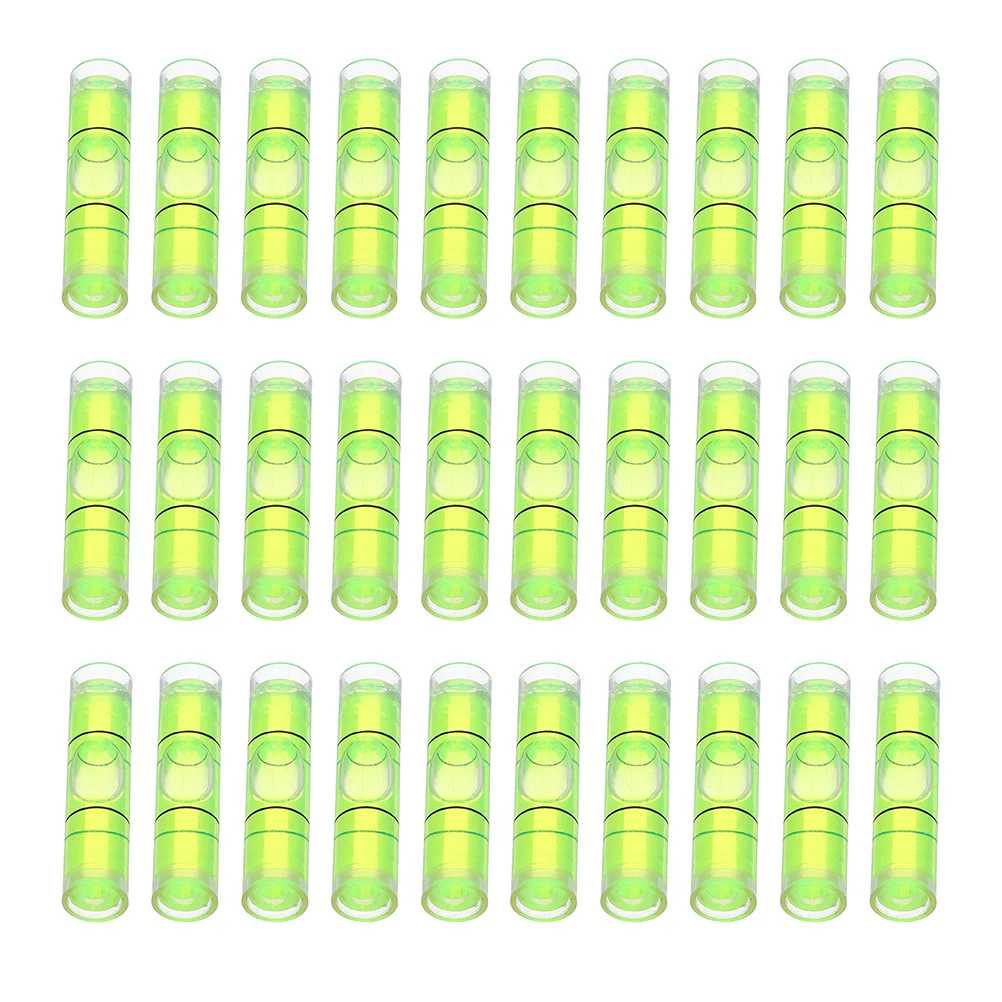 50pcs Mini Cylindrical Level Bubble Tool 8X23Mm High Precision Horizontal Measuring Instrument For Framing Picture Hanging