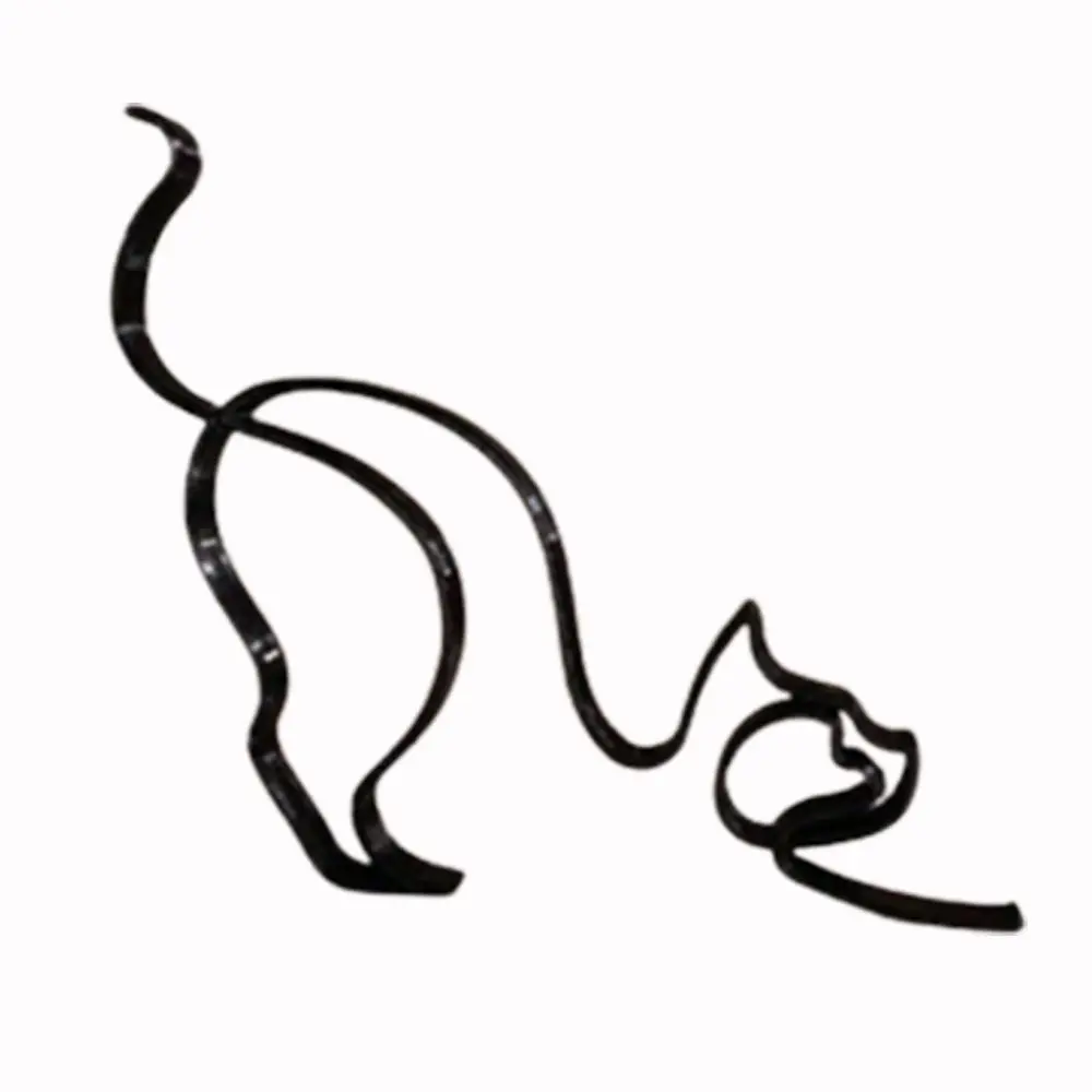 catdog Dachshund Labrador Wrought Iron Handicraft Modern Animal Sculpture Abstract Dog Ornament Art Figurine Simple Statue