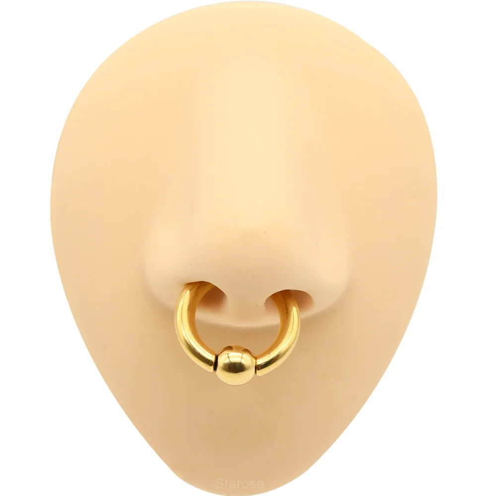 1Pc 00G-0G-12G Large Gauges Stainless Steel Captive Spring Bead Rings for Septum Piercing Nose Rings Ear Helix BCR Body Jewelry view 5