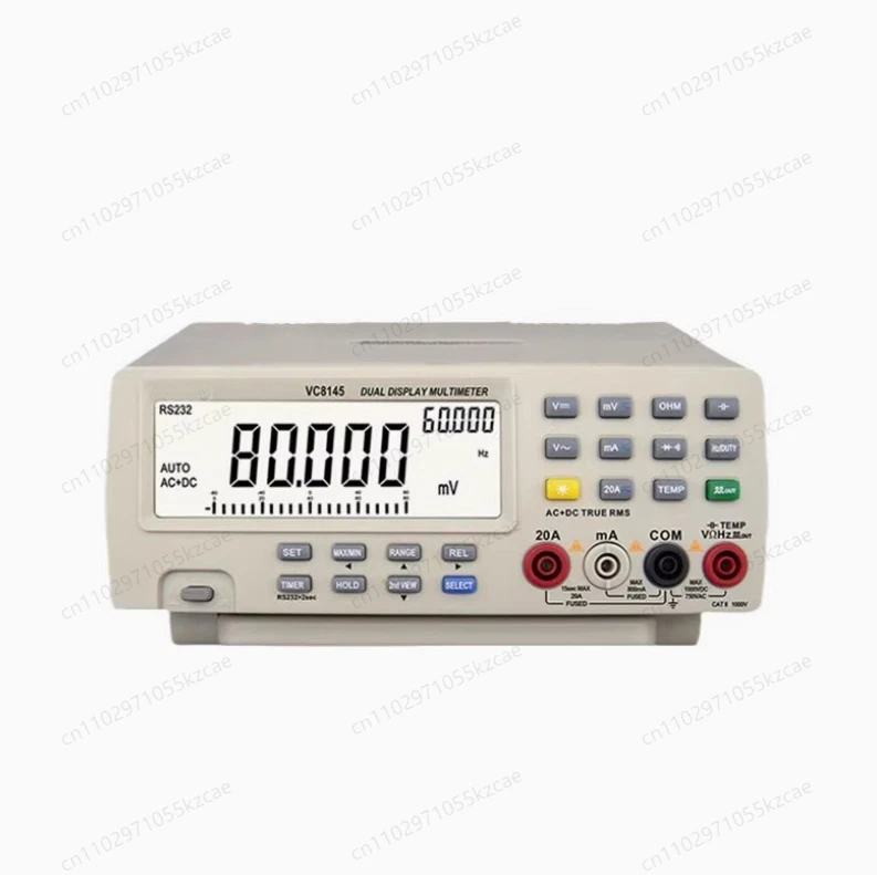 Dual Display Desktop Multimeter VC8145, 80000 Count Computer Interface for 110V-220V Testing