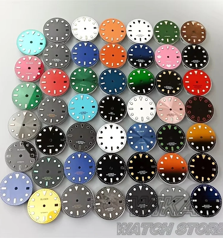 29mm-mostrador-de-relogio-esteril-multicores-sunburst-esmalte-preto-prata-golde-rosa-laranja-borda-indice-caber-nh35-relogio-automatico-mod-caso