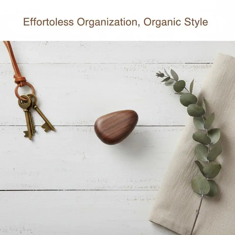 Crochets muraux en bois naturel pour manteaux, porte-serviettes, chapeaux et sacs, gain de place pour petits appartements, décoration d'entrée et de maison