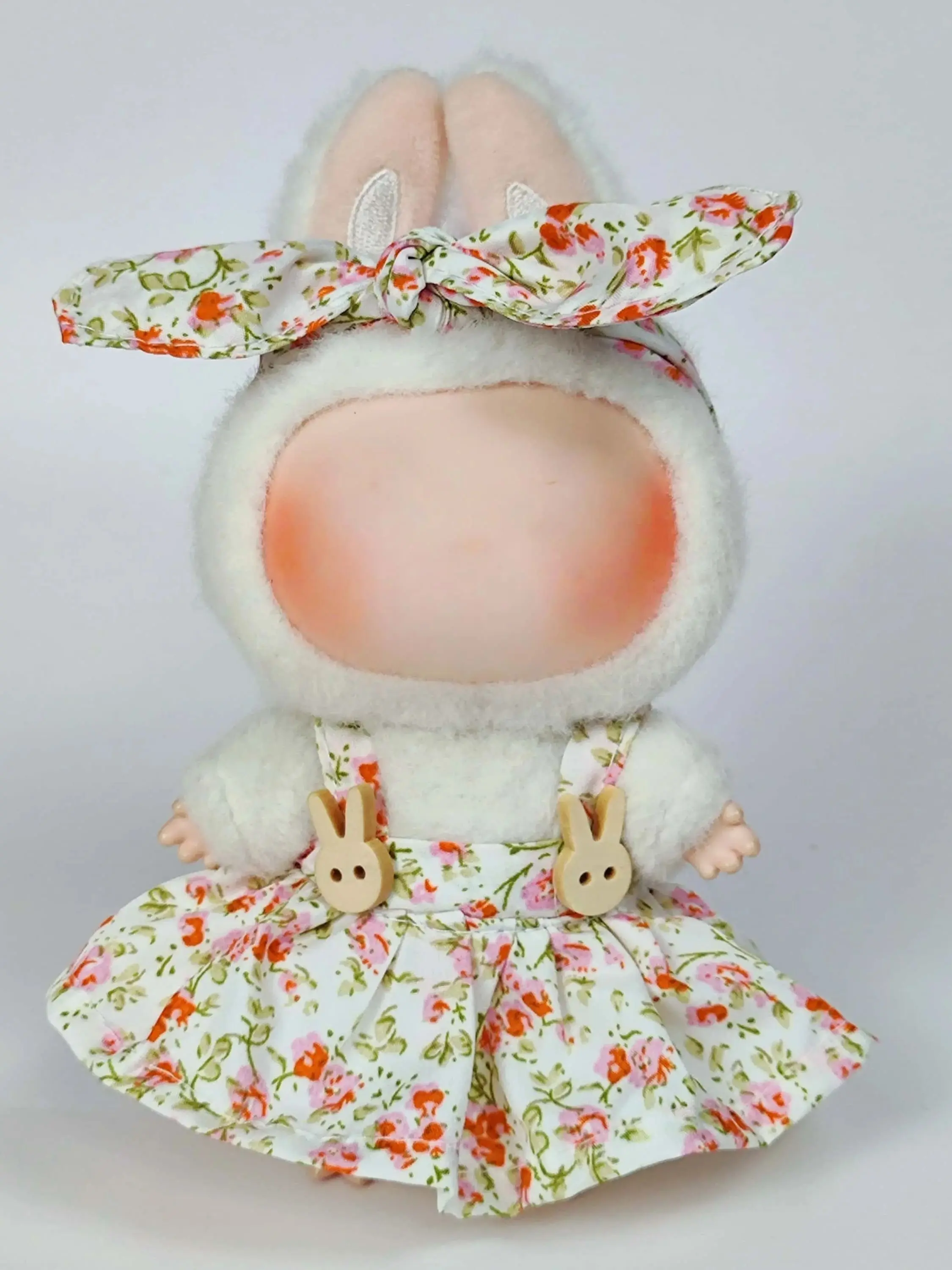 17 см boneca de pelúcia Labubu roupas acessórios Calças saias bonito Makanan boneca подвеска vestido Fiskad