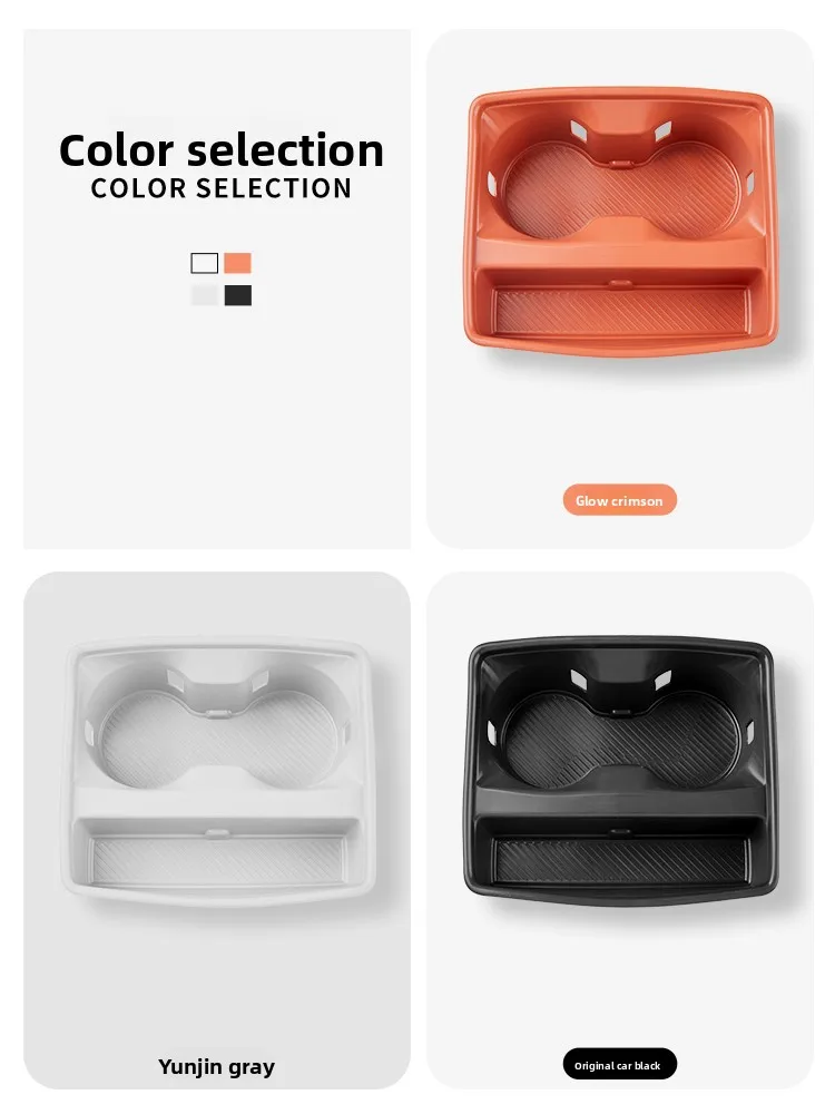 

For BYD Sealion 8 Tang L DM/EV Car Center Console Water Cup Holder Silicone Protective Pad Anti-Slip Storage Box Organizer