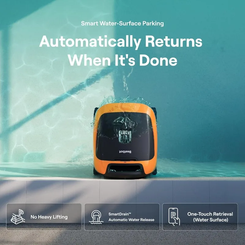 6800GPH & 5L Capacity: Beatbot Sora 30 Robotic Pool Cleaner – 4-in-1 with Shallow-Area Cleaning & Smart Surface Parking