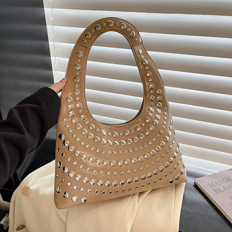 

PU Solid Color Hasp Sequined Casual Tote 2026 High Quality New Bags Design Sense Niche Advanced Fashion Shoulder Bags