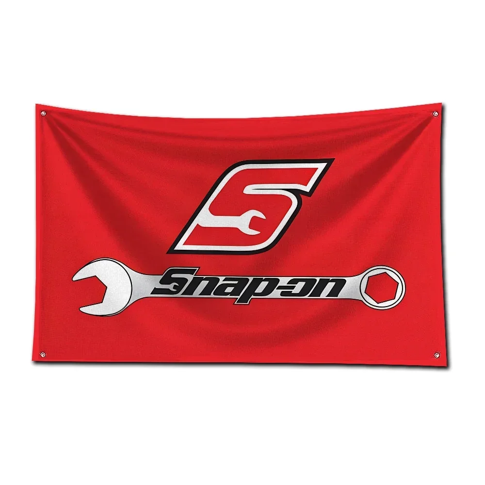 3x5 Ft S-Snap-on Tools Flag Polyester Digital Printing Banner for Garage Wall Art Out Door Decoration With Brass Grommets