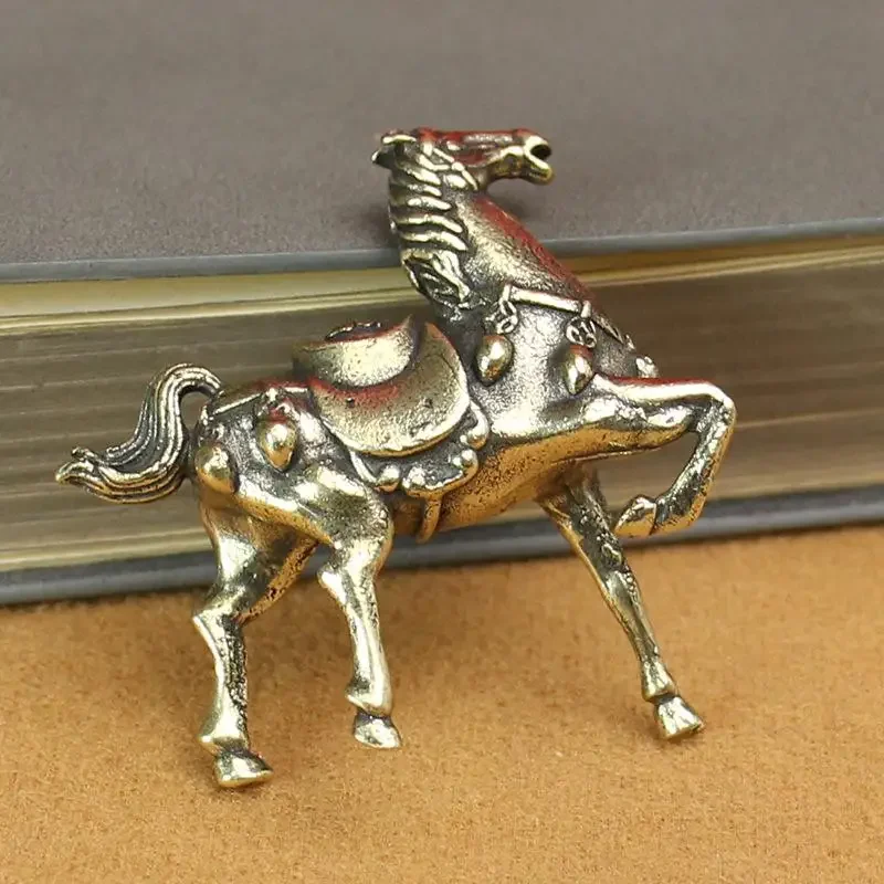 

Brass War Horse Small Ornament Home Desktop Decoration Retro Pure Copper Horse Crafts Copper Figurines Enthusiasts Collect