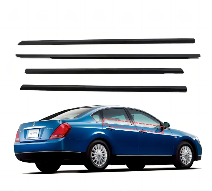 

4 Pcs Car Outer Door Window Moulding Trim Weatherstrip Seal Belt Compatible for Nissan TEANA 2004-2007