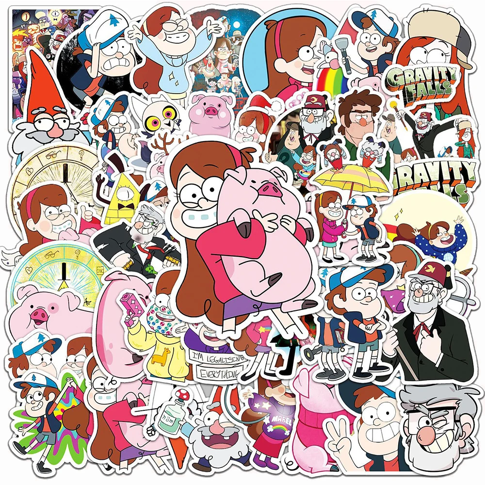 

10/30/50pcs Kawaii Disney Cartoon Gravity Falls Stickers for Kids Toy Anime Decals DIY Skateboard Laptop Wall Waterproof Sticker