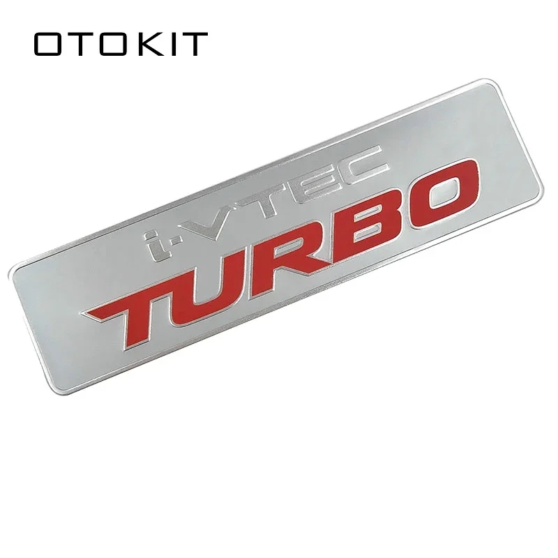 i-VTEC Sticker iVTEC Turbo Car Styling Refit Emblem Fender Tail Body Badge Aluminum Sticker for Honda Civic Accord Spirior CRV