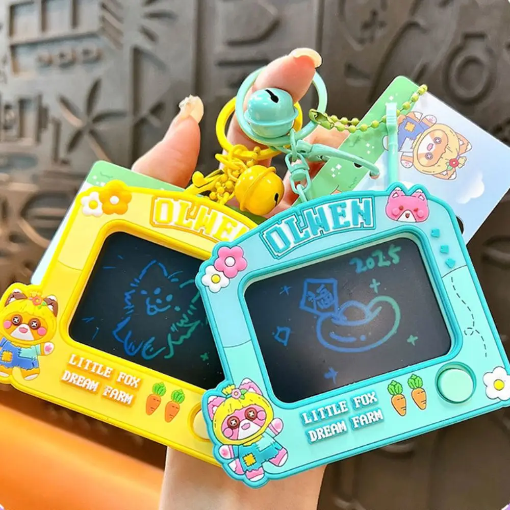 LLavero de tablero de Graffiti DIY, llavero de tablero de dibujo de pintura reutilizable, limpieza de un clic, colgante de mochila escolar multifunción, juguete para niños