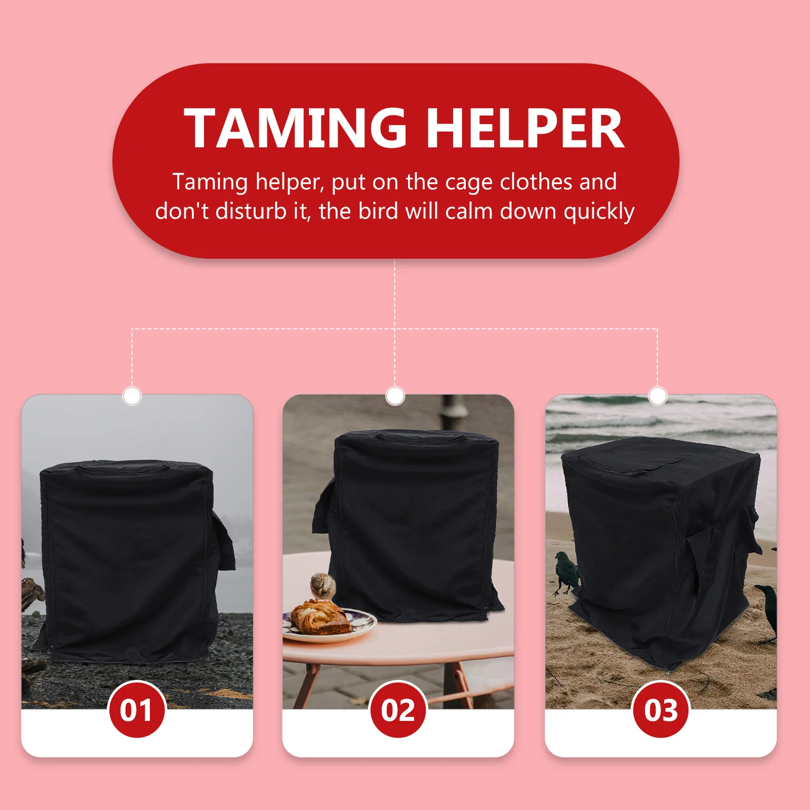 

Pet Birdcage Cover Warm Keeping Bird Cage Clothes Breathable Material Reduce Distractions Aid Sleep Neatly Seamed Edges