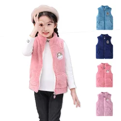 OLEKID 2025 Autumn Winter Children Vest Plus Velvet Warm Vest For Girls 3-14 Years Kids Waistcoat Teenager Boy Sleeveless Jacket