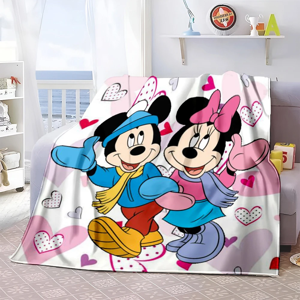 TureMouse-Couverture imprimée mignonne pour enfants, couette douce, couverture de sieste en peluche épaisse, cadeau de pique-niques, voyage, travail, salon, chambre à coucher