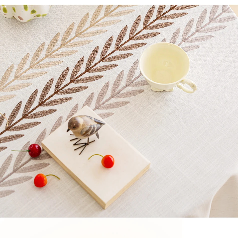 Nordic Style Tassels Cotton Linen Tablecloth,Modern Simplicity Dust-Proof Table Cover,For Dinning Tea Table Tabletop Decoration