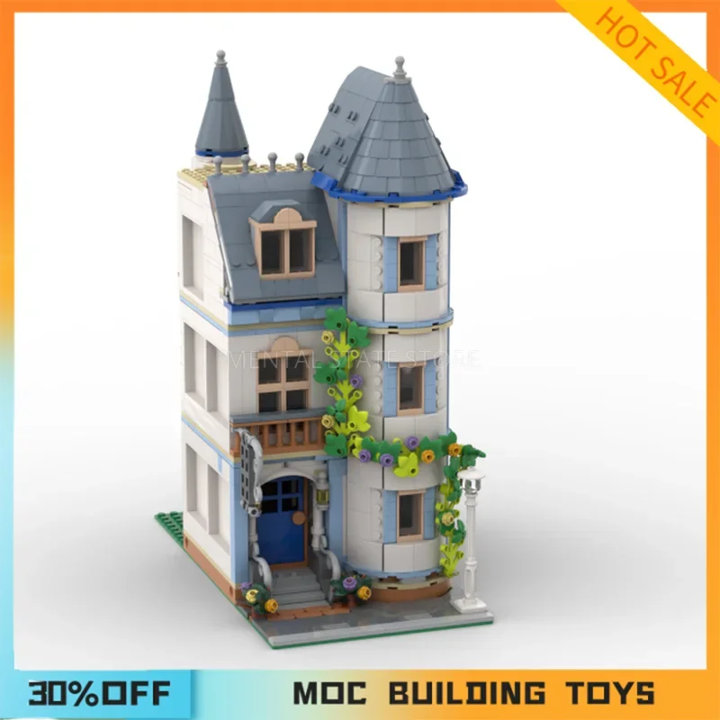 1454PCS Customized MOC Modular Castle BnB Building Blocks Technology Bricks DIY Creative Assembly Education Toys Holiday Gifts