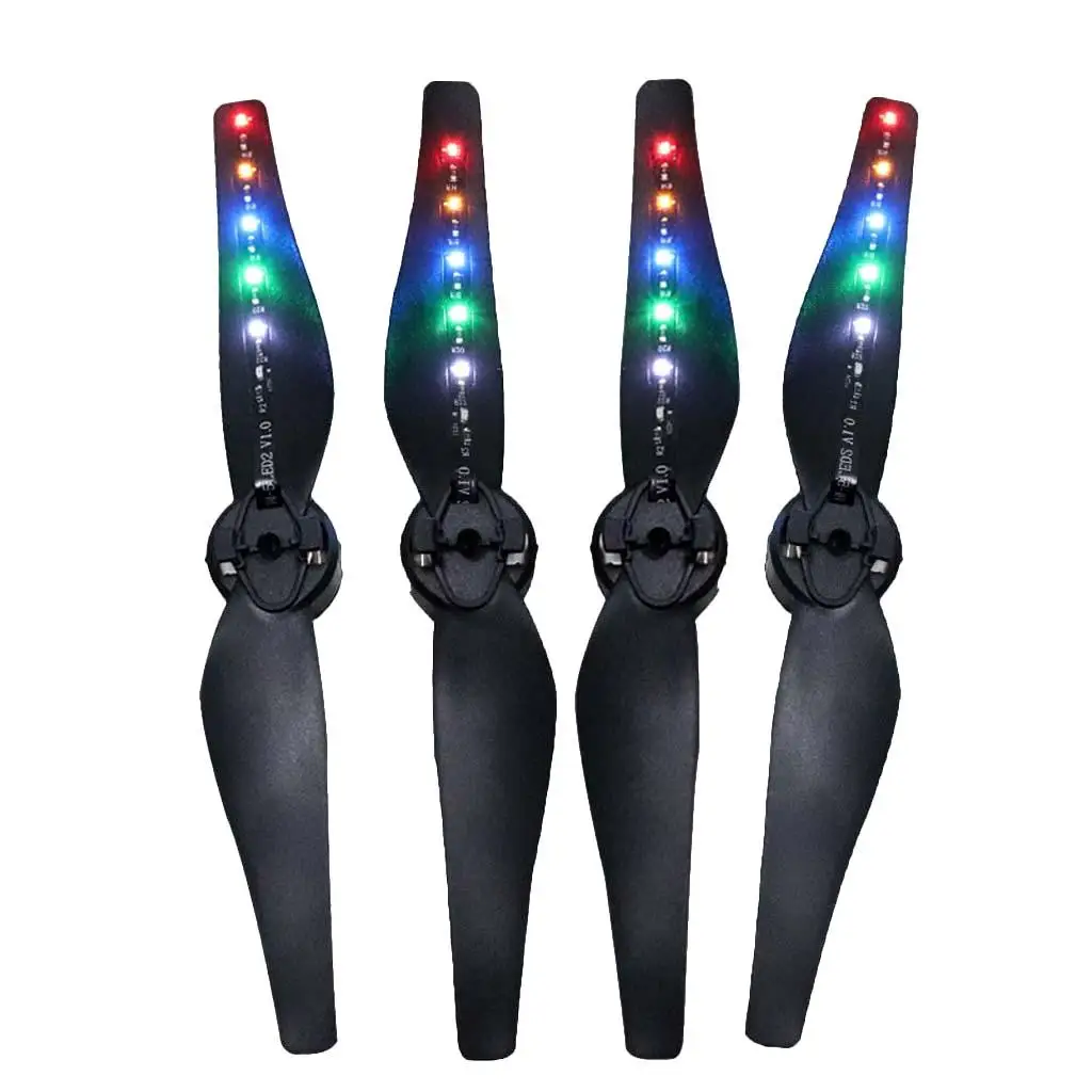 2 Pair LED Flash Light Rechargeable Propeller for DJI Mavic Air Accessories