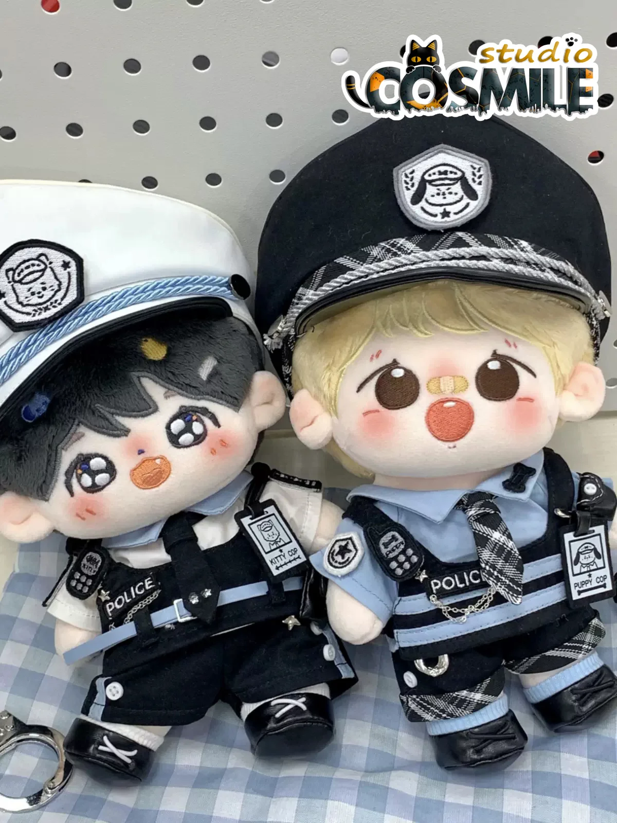 Cute Inu Dog Puppy Cat Neko Police Uniform Costume CP Plushie Stuffed Plush 20cm Doll Doll's Clothes Dolls Accessories DJ