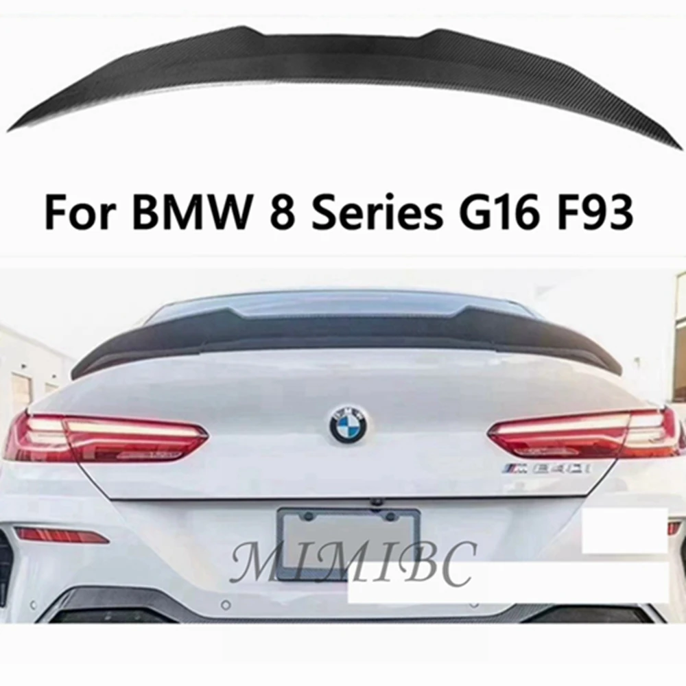 

For BMW 8 Series G16 F93 M8 4 Door Spoiler 2020-2024 PSM style Rear Trunk Wing Lid High Quality Gloss Black Carbon Fiber spoiler