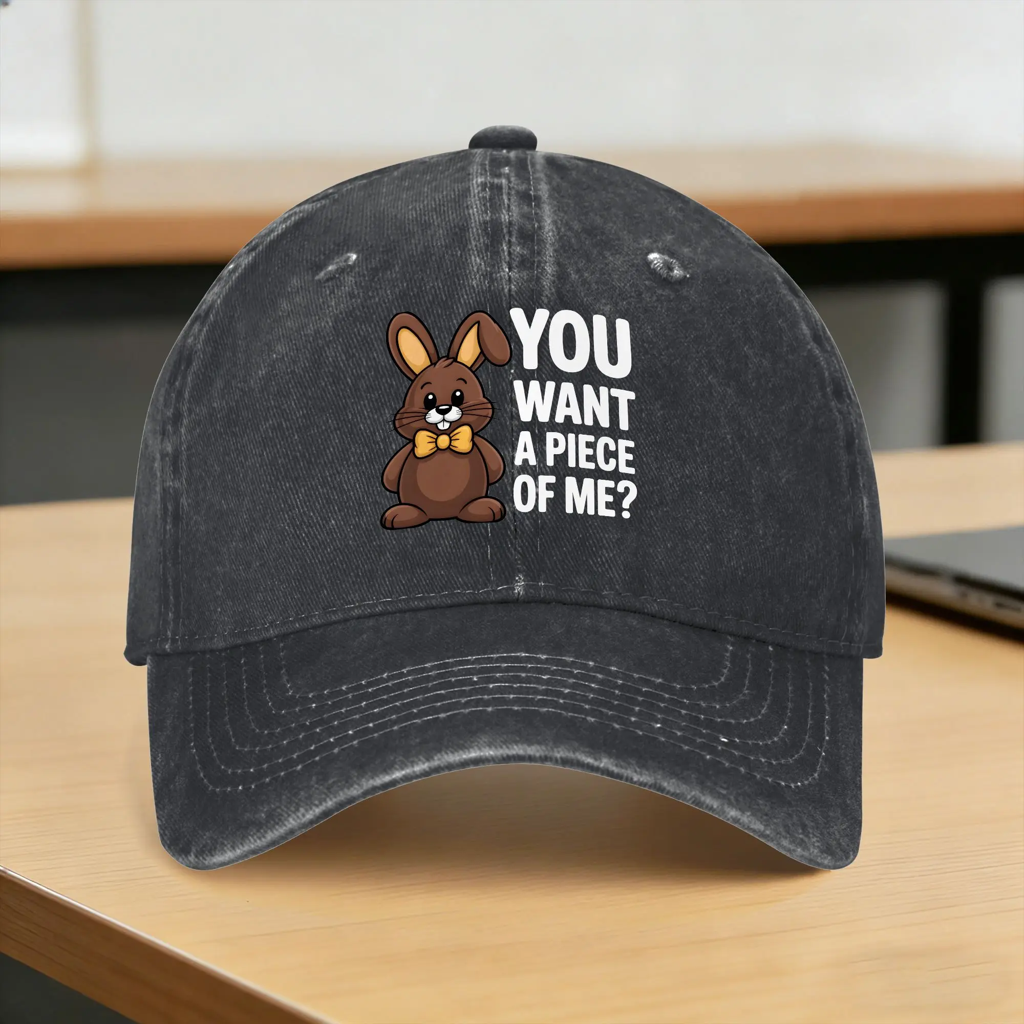 Baseball Cap Chocolate Bunny, Do You Want A Piece Of Me Summer Street Style Trucker Hat  Unisex-Teens Wholesale Snapback Cap