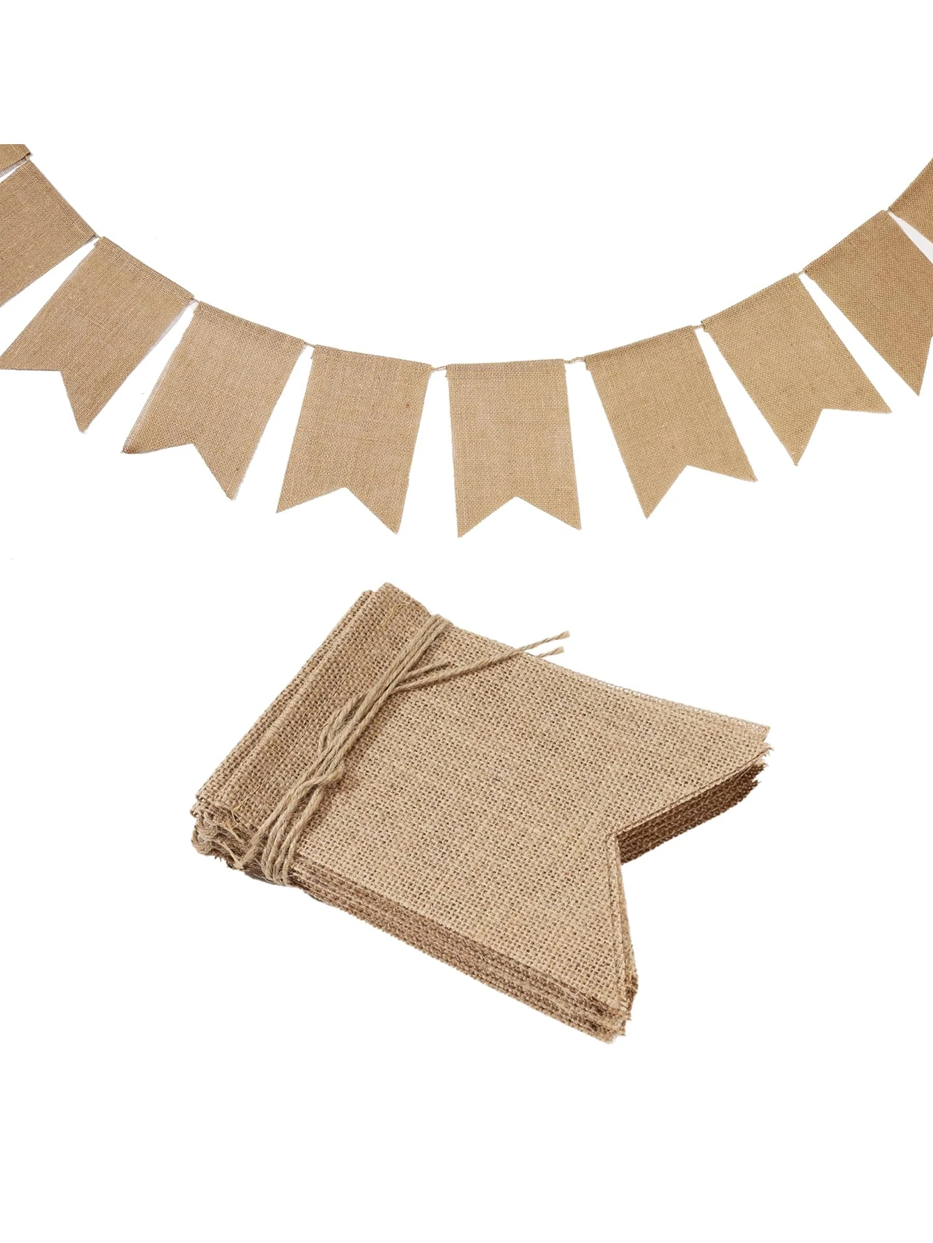 12 Pieces of 3m Burlap Banners, DIY Party Decorations, Suitable for Birthday Decorations, Wedding Decorations, Party Decorations, Classroom Decorations, Christmas, Welcome Parties, Graduation Ceremonies, Halloween Decorations, Christmas, Halloween Decorations, Samhain Decorations, Large Events, Garden and Home Decoration, Beautifying Pennant Flags