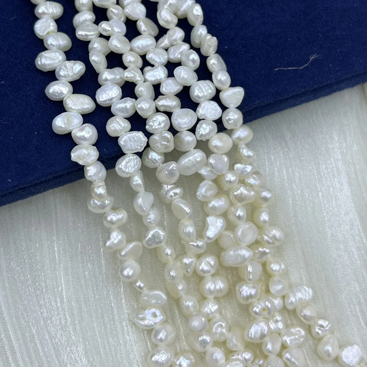 

5-6mmAA Exquisite Natural Freshwater Irregular White Pearl Bead Jewelry MakeDIY Necklace Bracelet Accessories Women Wedding Gift