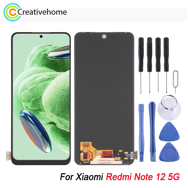 

5,5-дюймовый AMOLED ЖК-экран для Xiaomi Redmi Note 12 5G / Poco X5, с дигитайзером, полная сборка, запасная часть