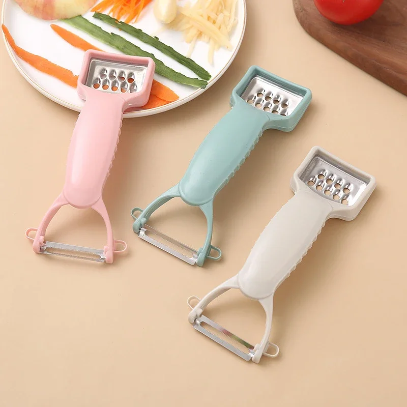 

Multifunctional Double-Sided Vegetable Peeler Shredder Manual Potato Carrot Peeling Knife Grater Cutter Garlic Kitchen Gadgets