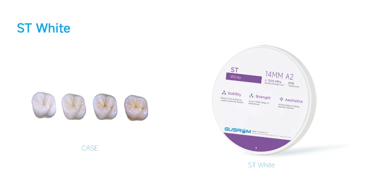 GUSROM Weißer Zirkonoxidblock 98mm 1200MPa Hochfeste Dental-Zirkonoxidscheibe CAD CAM für interne Färbung von Kronen und Brücken ST 43% – Detail 9