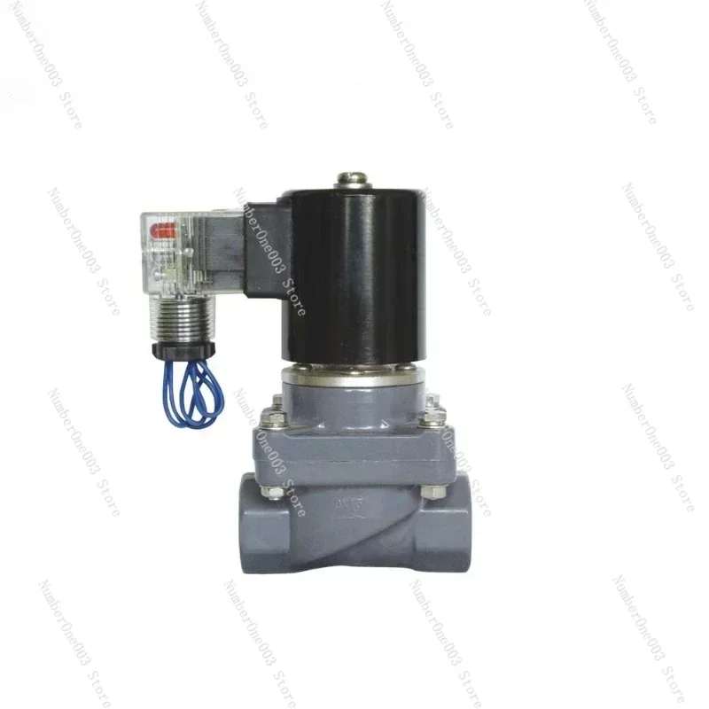 Corrosive UPVC CPVC PVC thread connection Solenoid Valve For Sea Water Chemical Acid 1/2 Inch 220V