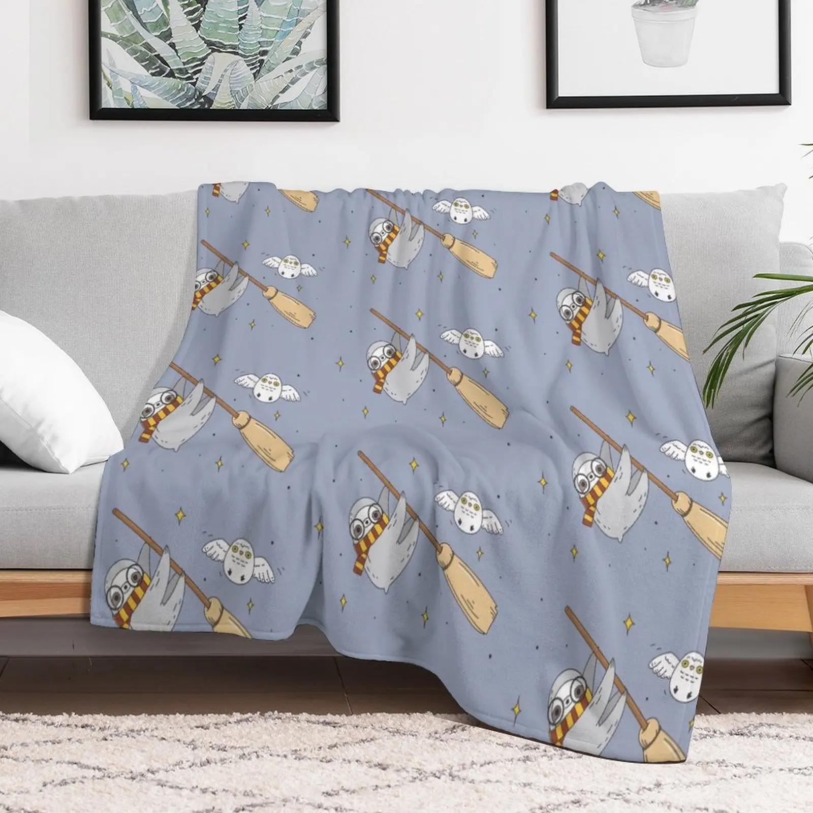 

Harry the sloth Throw Blanket For Decorative Sofa Baby Designers Travel Blankets Travel Personalized Gift Stuffeds Blankets
