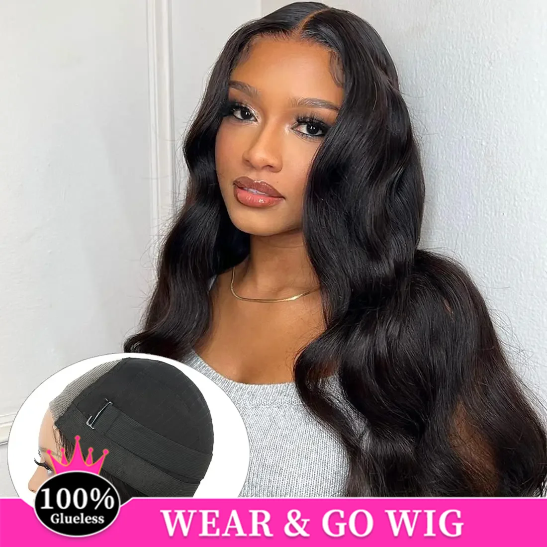 Glueless Wig Human Hair Ready To Wear Body Wave Virgin Pre Bleached 5x5 HD Lace Closure Wig Wear And Go Glueless Wig Pre Plucked