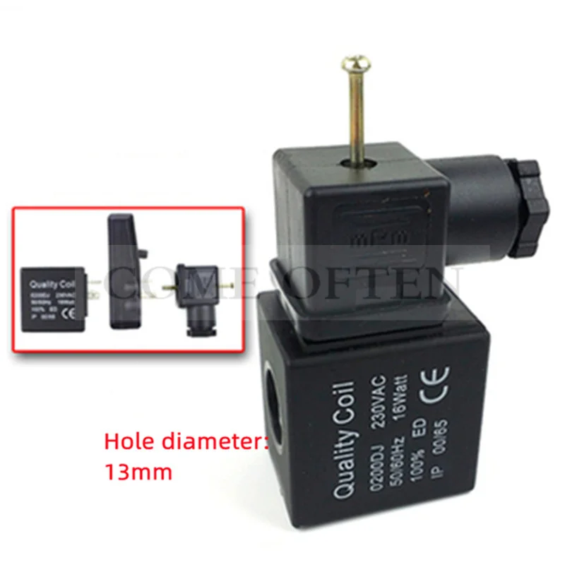 Electronic Drain Valve Fittings Pilot Head Timer Solenoid Valve Coil Hole Diameter 13mm AC220V G1/2\