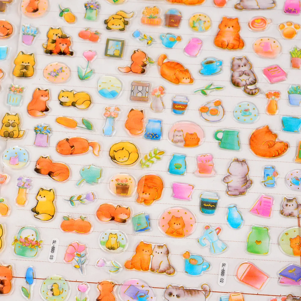 100pcs Kawaiii Stationery Stickers Cute Critters Diary Planner Decorative Mobile Stickers Scrapbooking DIY Craft Stickers