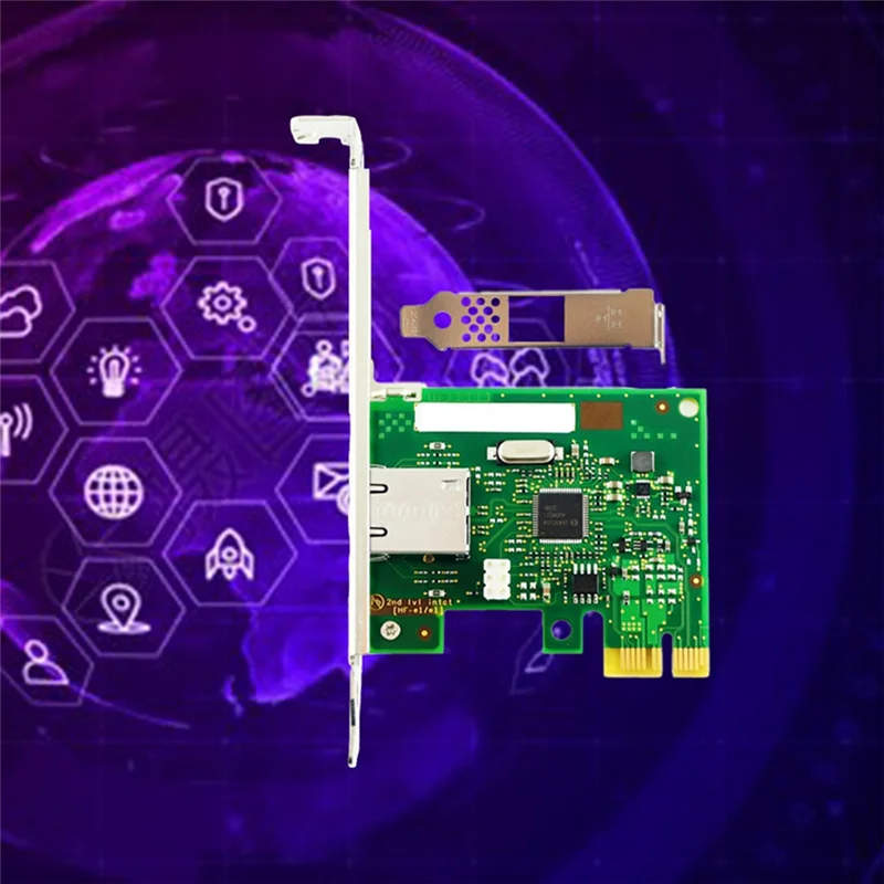 SMIEA I210-T1 PCI-Ex1 Gigabit Single Port Server Desktop Wired Network Card I210AT Chip Network Card