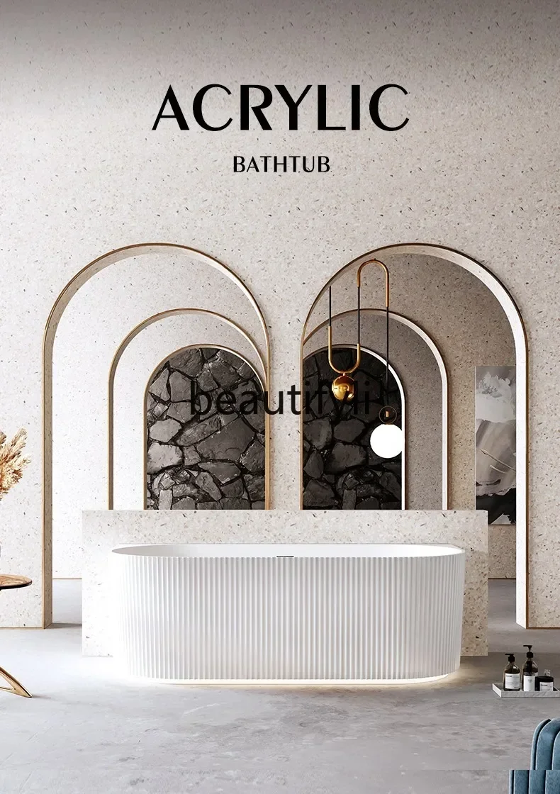 

ss K178 ss25 Wave pattern vertical bar acrylic bathtub household wall skirt creative bathtub